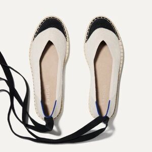 Rothy's Black and Cream Espadrilles